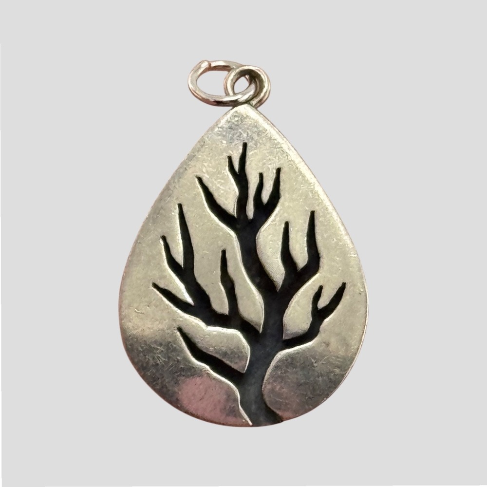 Rogers Signed Sterling Silver Tree Pendant‎